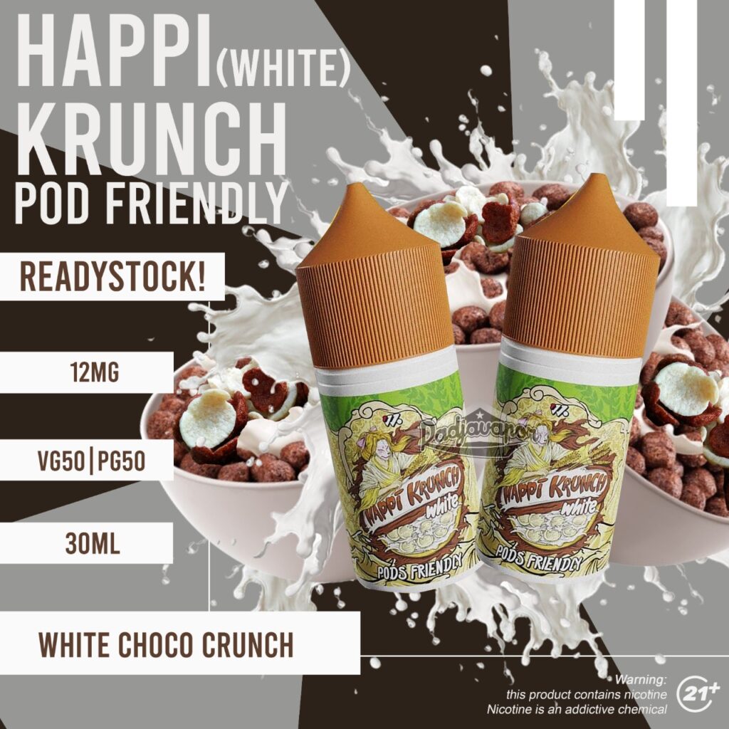 HAPPI KRUNCH WHITE POD FRIENDLY 30ML Radjavapor