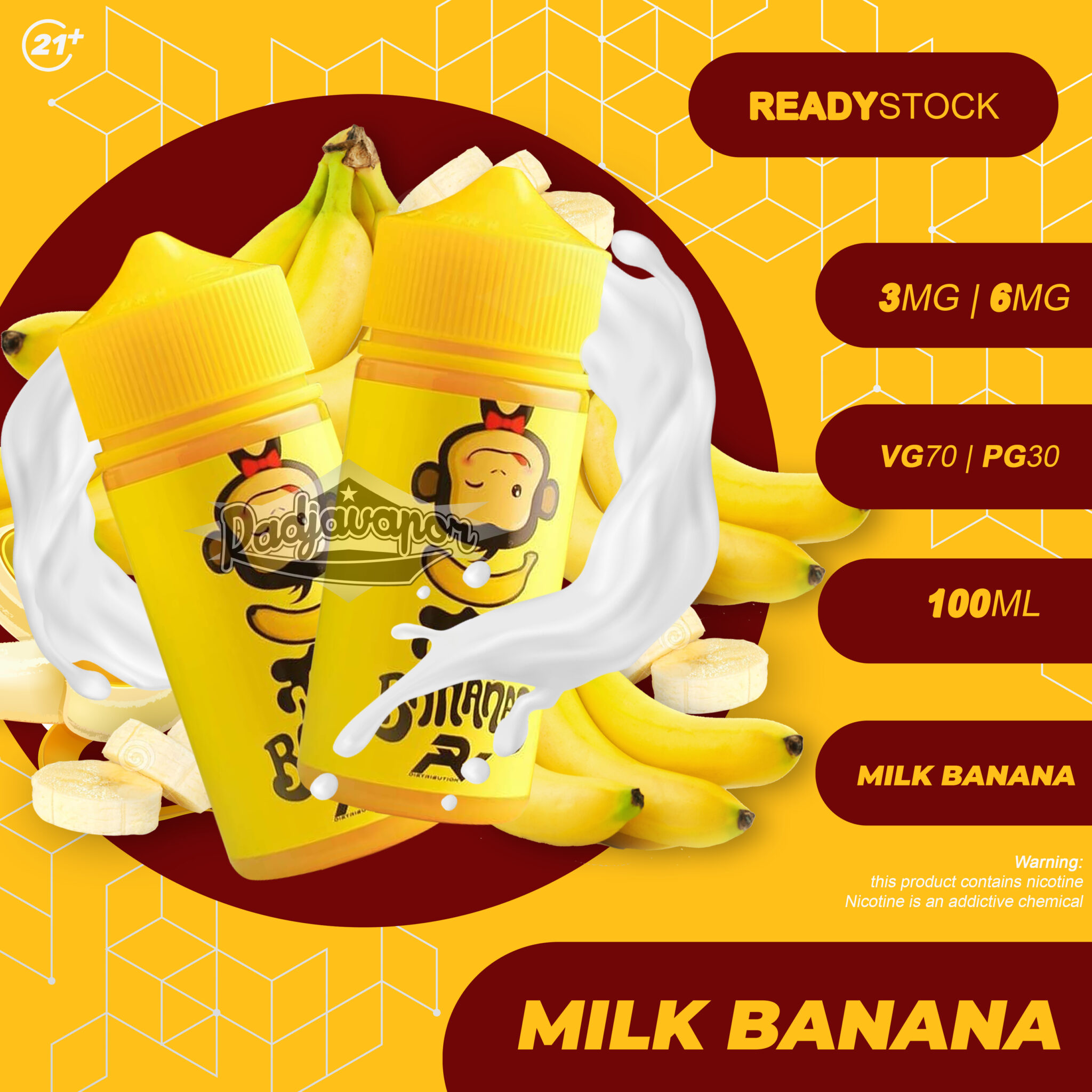 MILK BANANAS 100ML – Radjavapor